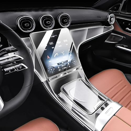 LLLyyyJ Auto Pellicola Trasparente in TPU per Mercedes-Benz Glc 300 2023,Centrale Pannello di Controllo Schermo Adesivo Protettivo.