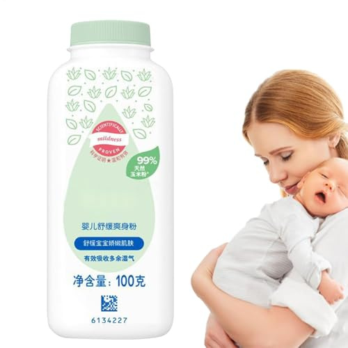 Polvere di amido di mais per il corpo, Polvere di amido di mais per pelli sensibili,Polvere di ingredienti vegetali biologici da 100 g per bambini | Prodotti naturali per la cura dei glutei in polvere