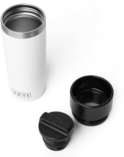 YETI Rambler 16 oz (473 ml) Travel Bottle, White | Drinks Bottle & Coffee Flask for Hot Drinks, Leakproof Commuter Cap, Backpack-Friendly Insulated Coffee Cup