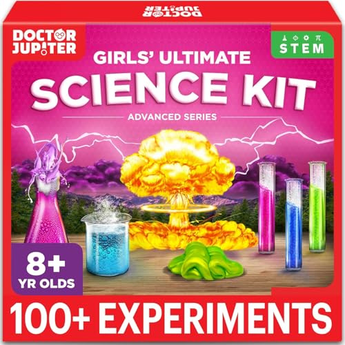 Doctor Jupiter Science Experiments Kit for Kids Ages 8+ | Birthday Gifts, Presents for 8-9-10-11-12-13-14 Years Old Girls | STEM Toys | Chemistry Set with 100+ Experiments