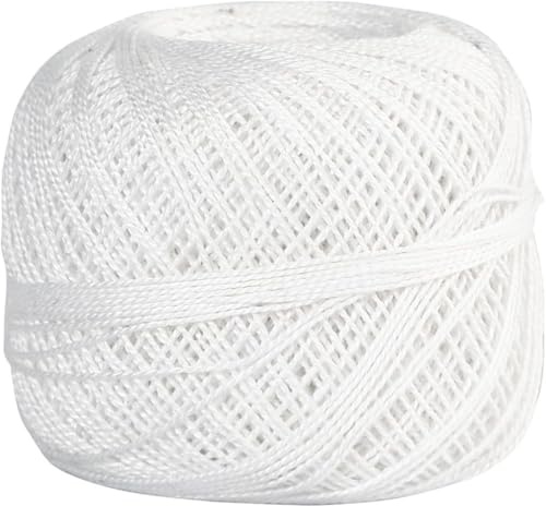 Creativ 100263 Mercerised Cotton Yarn, White, 20 g (Pack of 5)