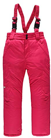 Schneehose Jungen, Gefüttert Thermo Winter Schneehose Skihose Unisex Softshell Outdoor Ski Hosen Wanderhose Atmungsaktiv 128 Wasserdicht Outdoorhose Softshellhose