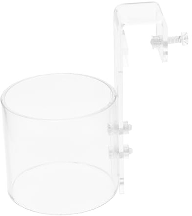 YARNOW Fish Tank Feeding Ring Acrylic Fish Food Holder Anti-Scatter Feeding Bowl with Hooks for Aquarium Betta Shrimp Turtle