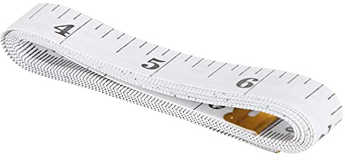 Yosoo Health Gear Mjukt Måttband, Flexibel PVC-måttband 150 Cm 60 Tum, Dubbelsidig Linjal med Metalländar, för Kroppsmidja Bröstsömnad Skräddarsydd Hemmabruk
