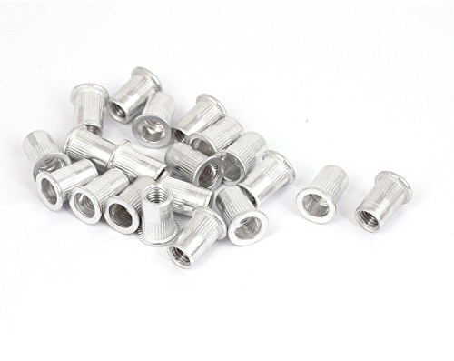 Aexit 20pcs M8x18mm Nails, Screws & Fasteners Aluminum Countersunk Head Blind Grooved Rivet Nut & Bolt Sets Nuts