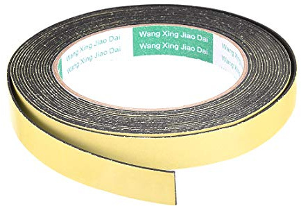 sourcing map 5m Dichtungsband Selbstklebend, 15mm(B) x 1mm(D) Dichtband für Fenster Türen, Schaumstoff Klebeband, 1 Rollen