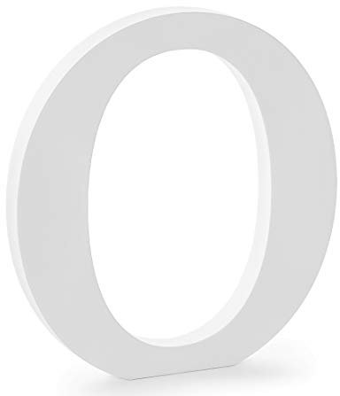 DekoHaus Holzbuchstabe O 20 cm – Deko Buchstaben A–Z, Weiß, Freistehend, Holz Letters für Hochzeit, Geburtstag, Kinderzimmer, Basteln