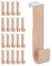 Relaxdays Ganchos Puerta Set 5 Madera y Hierro, Chaquetas, Toallas, Colgadores Pasillo, 13x2,5x6 cm, Blanco y Natural