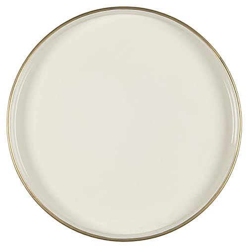 IB Laursen Tablett Kerzen Gold Creme 26cm Metall Weihnachten Deko Untersetzer