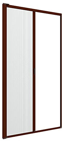Zanzanet Zanzariera laterale con molla a rullo chiusura Ermetica per finestre su misura personalizzabile e con cerniera zip laterale isolante e profilo in alluminio 100x230 cm