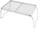 Griglia per barbecue, colore bianco argento, pieghevole, in acciaio inox, altezza regolabile, per picnic all'aperto (M)