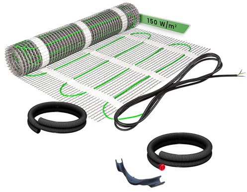 EH Expert EcoPRO Heizmatten Set | 150 W/m² | 4 m² | Elektrische Fußbodenheizung - für Fliesen, Naturstein, Teppich, Vinyl und Laminat, inkl. Installationsmaterial, Ohne Thermostat