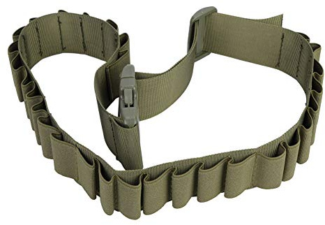 GeluEla Patronengurt für Jagd, Patronengürtel, Schrotflintengürtel Patronengurt, 29 Loch Klopfer Gürtel, 130cm Lange, Nylon Schnaps Shell Gürtel für Draussen Sportarten Camping Jagd (Militär)