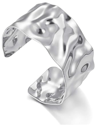 HolidayQbee Gold Armreif Damen – Handgefertigtes Armband, Farb- & Formbeständig, Modernes & Elegantes Design – Stilvolles Accessoire für Alltag & Besondere Anlässe – Geschenkidee für Frauen