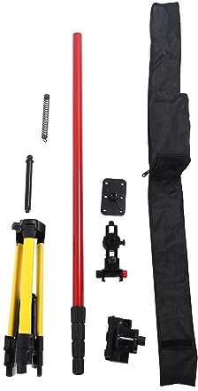 Level Support Pole Stainless Steel Telescoping Rod with Adjustable Base for Contractors Engineers Surveyors