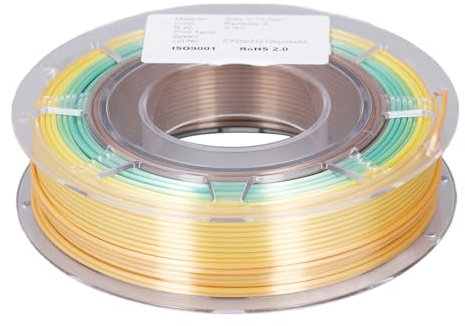 Munefe 3D -Drucker -Pla -Filament, 3D -Druckerfilament, 250 g Pla Seidenfilamentbündel für die meisten 3D -Drucker