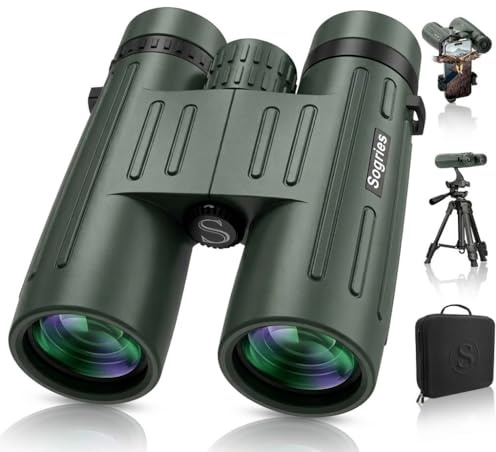 Kits de prismáticos HD de 14 x 45 para Adultos, de Alta Potencia con Adaptador de teléfono, trípode y Adaptador de trípode, prismáticos Impermeables y de Gran visión para observación de Aves, Caza