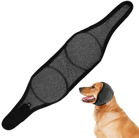 Dog Ear Defenders, dog snood ear protector, Waterproof Adjustable Snood Ear Wrap for Noise Protection, Pet Head Cover for Bath Grooming Fireworks Thunder Travel, Dog Ear Defenders for Anxiety Relief
