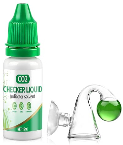 CO2 Drop Checker, CO2 Aquarium Kit with CO2 Indicator Solution - Accurately Determining the CO2 Level in Freshwater Aquariums and Planted Aquariums, 15ml