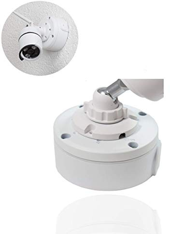 Safe2Home® Kamera Montagesockel Universal zum Verstauen Aller Kabel für Funk/POE Kameras - Videokamera/Überwachungskamera Montagebox Weiß