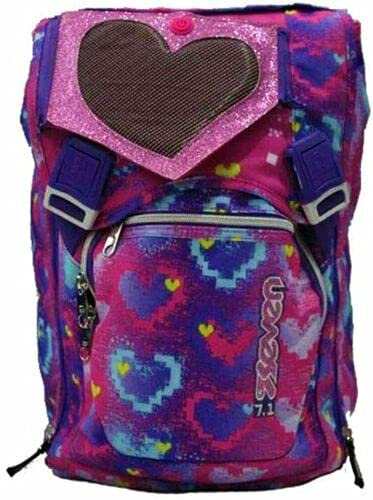 SEVEN ZAINO SCUOLA SDOPPIABILE ESTENSIBILE BRIGHTHEART ROSA e NERO (specificare il colore)