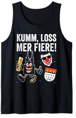 Kösch Kölle Alaaf Konfetti Karneval Fasching Kölner Dom Tank Top