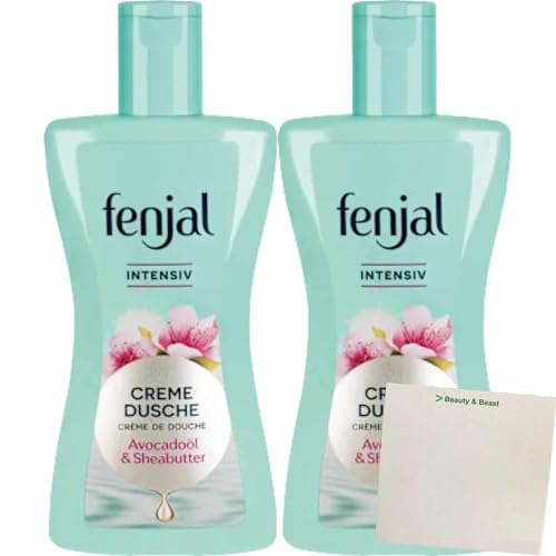 Fenjal - Crema de ducha intensiva con aceite de aguacate y manteca de karité, 2 unidades de 200 ml