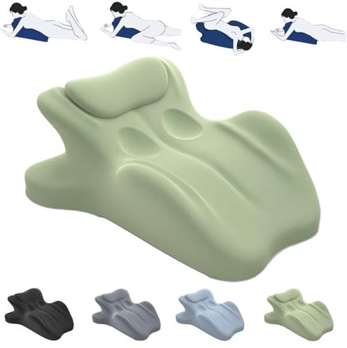 2025 Lot de 2 oreillers pour l'intimité et le confort, coussin cale antidérapant avec plusieurs positions et mousse à mémoire de forme, offre un soutien pour la taille, le cou et les vertèbres