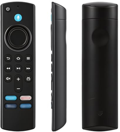 Telecomando vocale di ricambio (3 generazione), compatibile con TV (2 e 3 generazione), TV 4k/4k Max/Lite/HD, TV Cube (2a e 3a generazione), telecomando Bluetooth con 4 tasti rapidi, controllo vocale