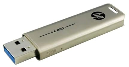 Memoria USB 3.2 HP x796w 32GB, diseño Push and Pull, Acabado metálico