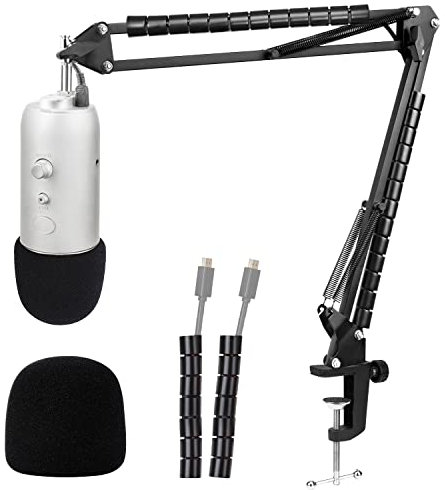 Blue Yeti Mikrofon Arm mit Popschutz Professioneller Mikrofon Ständer Kompatibel mit Blue Yeti, Yeti Pro und Yeti X Mikrofon Mikrofonarm von YOUSHARES