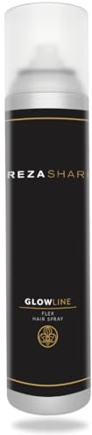 REZA SHARI® Glowline Flex Hair Spray – Flexibler Halt ohne Verkleben, Anti-Frizz & Glanz, Hitzeschutz & Feuchtigkeitsschutz – Schnelltrocknendes Haarspray für jedes Styling