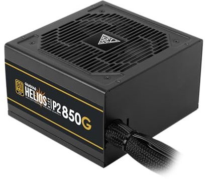 GAMDIAS HELIOS P2-850G Low-Noise ATX PC Power Supply, 80 PLUS Gold Fully Modular Computer PSU, ATX 3.1 & PCIe Gen 5.1 Ready, Native 12VHPWR Cable, Full DC-DC, LLC Resonant Circuit Design, Black