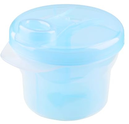 Bojueshaw 3 Compartment Baby Milk Powder Dispenser,Portable Formula Container with Snap-On Lid for Travel,Outdoor & Night Feeding(Blue)