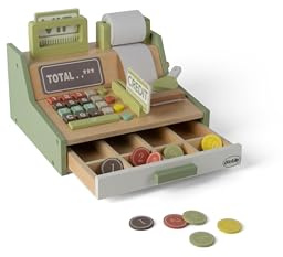 Dantoy - Registrierkasse aus Holz - Rollenspiel - Holzspielzeug - mit Zubehör - 3+ Jahre