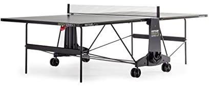 KETTLER Indoor 3 Table Tennis Table - Tournament size Ping Pong Table - Made in Germany - Foldable and scratch Resistant table tennis table, Black