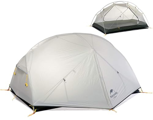 Naturehike Mongar 2-Person 3-Season Backpacking Tent Lightweight Waterproof Double Layer Easy Setup Camping Hiking Tent with Footprint