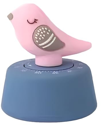 Uixxducc Timer Küche Eieruhr Kinder küchenwecker Birdie Wecker Kurzzeitwecker, Küchentimer für Heimschule, Lernwerkzeug, Büroschreibtisch und Meetings (Rosa)