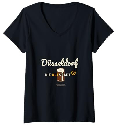 Womens Düsseldorf Old Town Altbier Glass Beer from Düsseldorf V-Neck T-Shirt