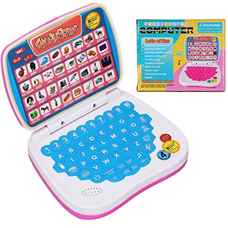 Play Smart Laptop, Interactive Learning Laptop for Kids, 5 Learning Modes Build Thinking Skills English Learning Laptop Toy for Boys Girls 2, 3, 4, 5 and 6 Years