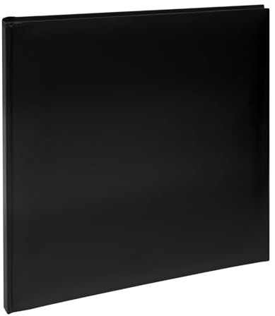 Kenro Savoy Series Black Faux Leather Photo Album with Black Self Adhesive Pages, Savoy Series - KD142