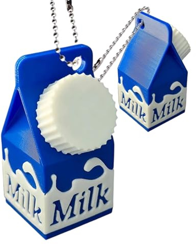 Pillendosen-Schlüsselanhänger – tragbarer, innovativer Schlüsselanhänger, Pillenhalter, Mehrzweck, praktischer Milch-Reise-Schlüsselanhänger, Etui, Milchkarton für Tasche, Rucksack oder Schlüssel