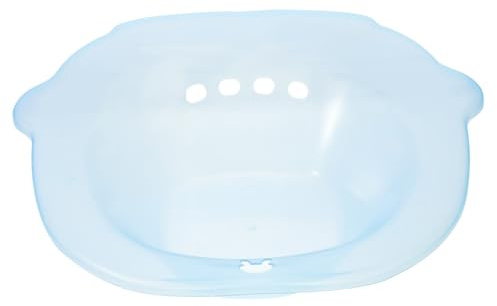 Yardenfun Sitz Bath para Cuidado Posparto Cuenca Ergonómica de Resistente Fácil Limpieza Portátil y Ligera para Mujeres Embarazadas y Adultos Inodoros Estándar y Extendidos