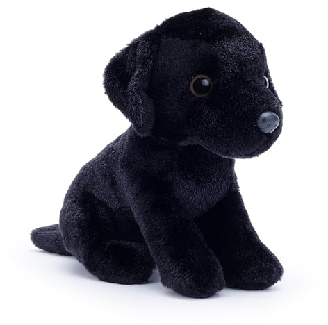Zappi Co Max der Schwarze Labrador Plüschhund (15cm) - Schwarzer Lab-Welpe - Weich, Kuschelig, Recycelt - Treuer Hunde-Begleiter