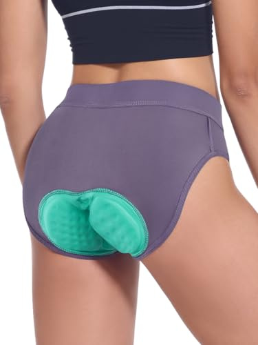 BERGRISAR 4D Padded Cycling Shorts Underwear Women Gel Liner Bike Bicycle Undershorts Cycle Shorts Purple L