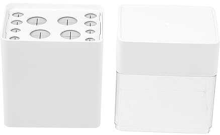 LOORGVEL Porta Pennelli per Trucco Organizer Scatola per Strumenti da Toeletta Design Coperchio per Mantenere Ordinato e Pulito Contenitore per Pennelli e Cosmetici per Risparmiare Spazio