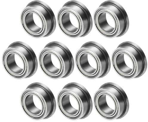 M METERXITY 10 Pcs FR156ZZ Cuscinetto A Sfere Con Flangia, 3/16 x 5/16 x 1/8 Doppio Scudo Metallico Acciaio Cromato (GCr15) Cuscinetti Con Flangia