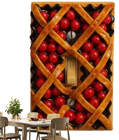 Placa Decorativa Para Interruptor De Luz – Cubierta De Interruptor Individual Estilo Rústico | Protector De Pared Para Hogar, Baño, Sala, Oficina, Garaje, Hotel – Fácil De Instalar