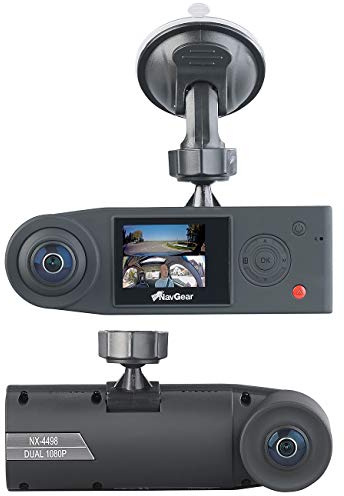 NavGear Auto Kamera: Full-HD-Dashcam mit 2 Kameras für 360°-Panorama-Sicht, G-Sensor (Dashcam 360 Grad, Auto, SD)