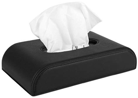 Bediffer Cajas de pañuelos para Coche , Caja de pañuelos faciales de Cuero PU , dispensador , servilleta , Soporte para Toallas de Papel , Piezas multifuncionales
